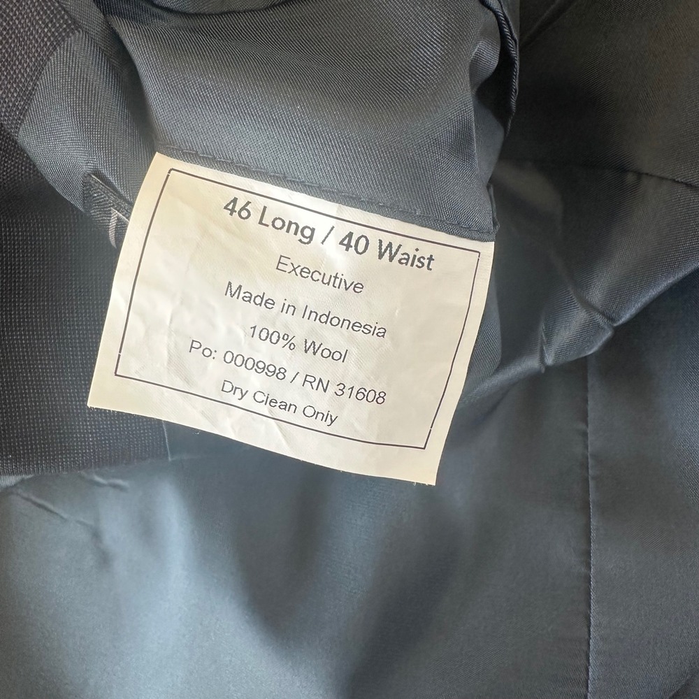 Jos. A . Bank Men's Traditional Fit 100% Wool Sports‎ Coat Blazer Jacket 46L/40W - Picture 6 of 8